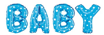 Kit Letras Baby Azul Estrellas