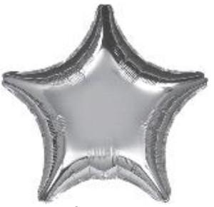Estrella metalico color Plata