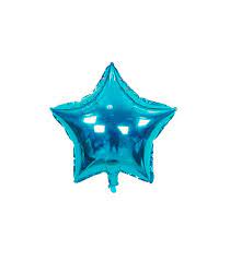 globo en forma de estrella color turquesa metalico