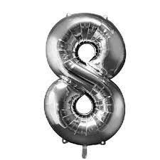 numero ocho plata