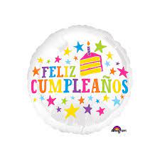 FELIZ CUMPLEAÑOS ESTRELLAS Y PASTEL
