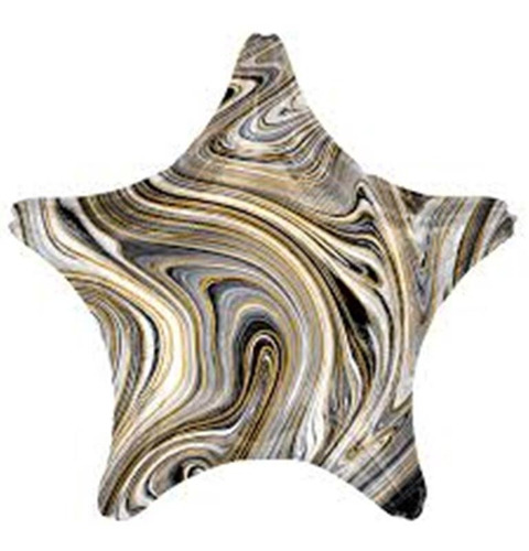 estrella marblez negro y dorado