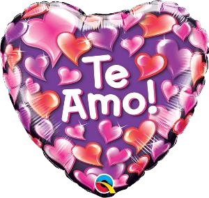 Te Amo, Corazones Rojos Y Morados