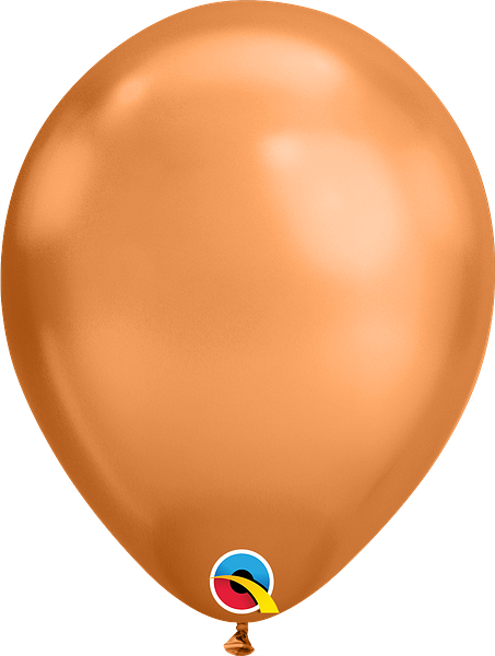 Globo Latex Chrome Cobre (25 Pzas)