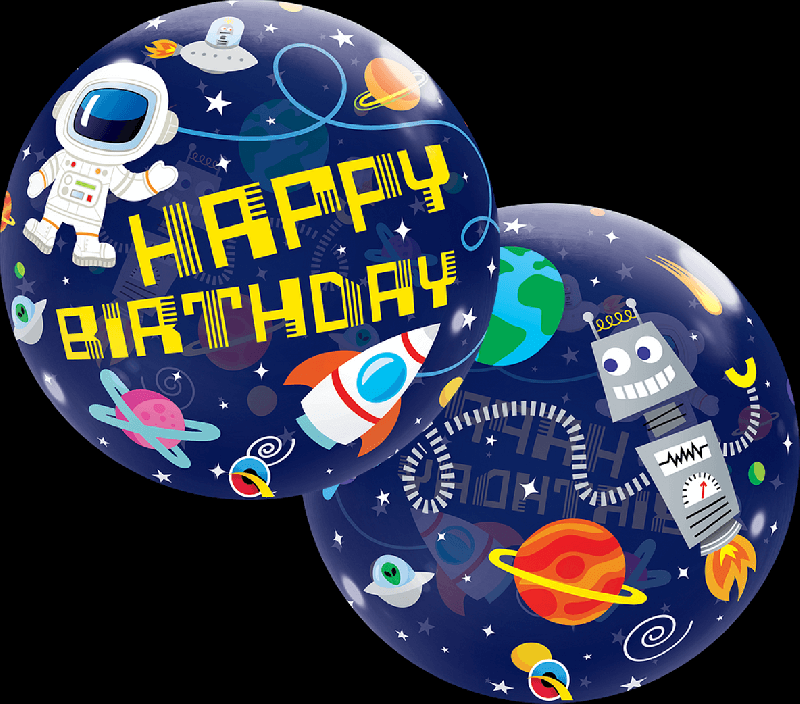 Burbuja Happy Birhday Espacio Exterior