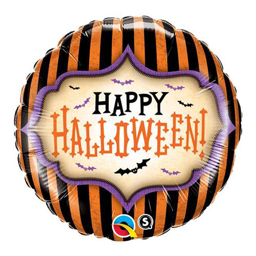 HAPPY HALLOWEEN RAYAS NEGRAS Y NARANJAS