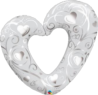Corazones Y Filigrana Blanco