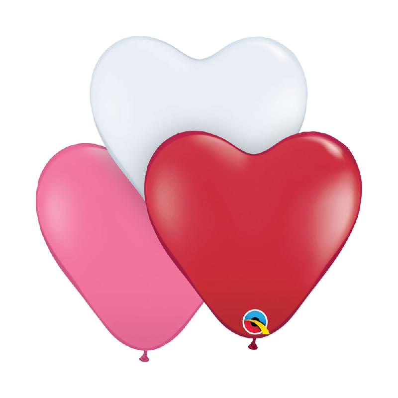 latex corazon surtido pasion  (25 pzas)