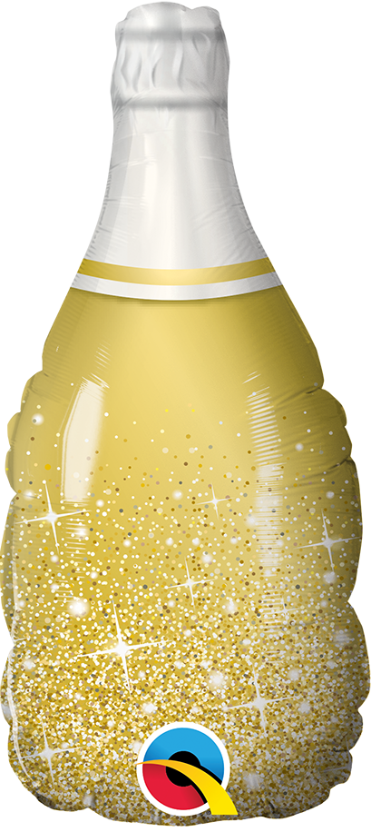 mini botella de champan oro