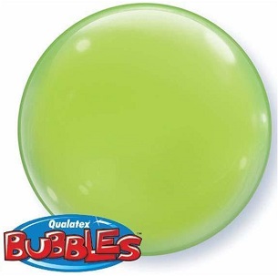 Burbuja Color Sólido Verde Lima Claro 4 Piezas