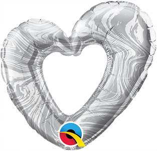 Mini Corazón Abierto de Mármol - Plata