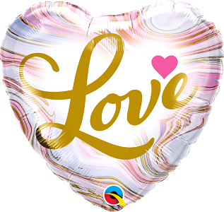 GLOBO FOIL Love - Mármol Colorido