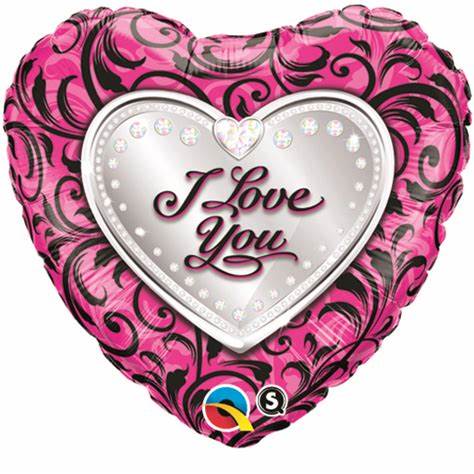 GLOBO FOIL I LOVE YOU-FILIGRANA CENTELLAS