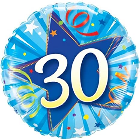 globo 30 estrella azul brillante