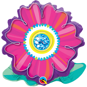 Flor Radiante Rosa con Morado