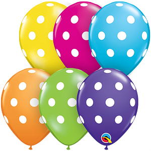 Latex Puntos Polka Grandes Colores