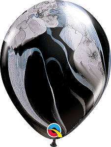 globo latex superagata negro y blanco ( 100 pzas)