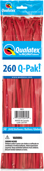 Bolsa Latex Q-pak 260q Rojo 50pzas