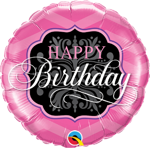 Birthday Rosa Y Negro