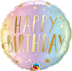 Happy Birthay Ombre Pastel Y Estrellas