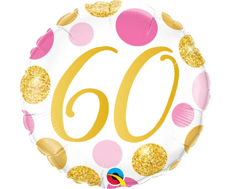 60 Puntos rosa y oro