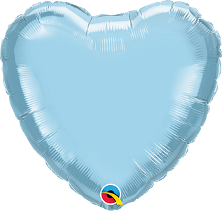 Corazon azul pastel nacarado 