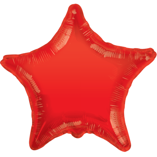 Globo en forma de estrella color rojo