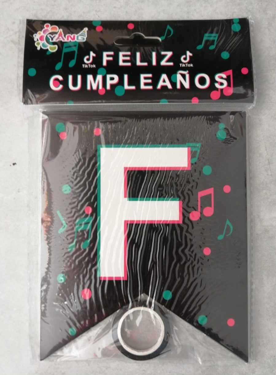 banner feliz cumpleaños tik tok