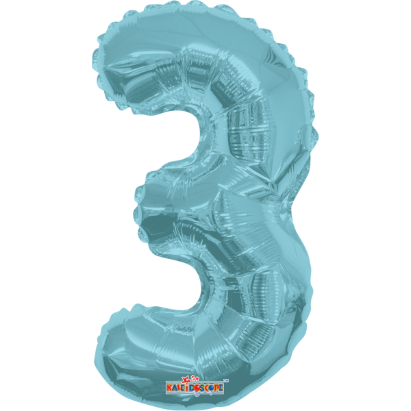 Numero 3 Azul Celeste