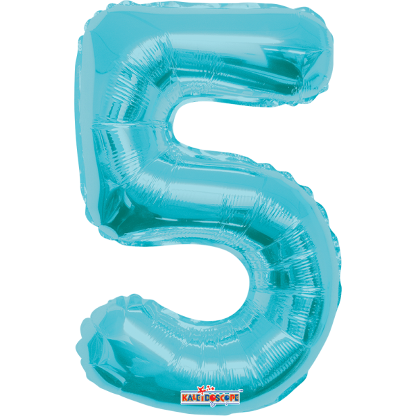 Numero 5 Azul Celeste