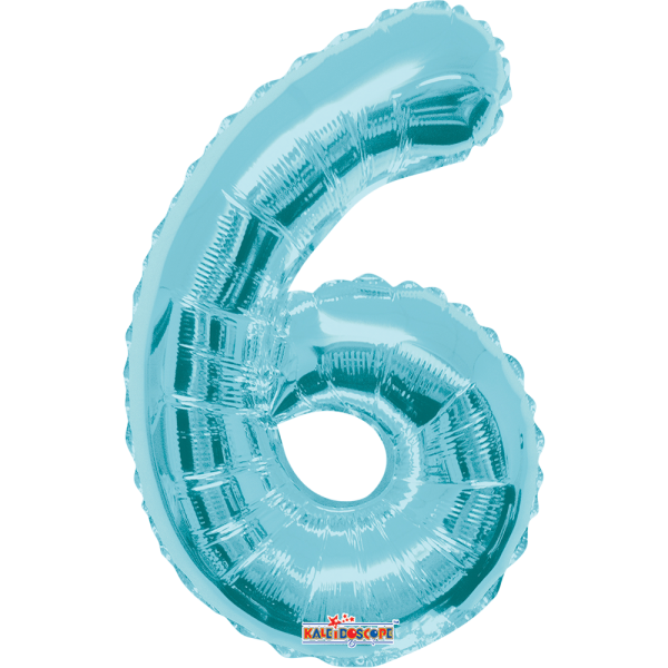 Numero 6 Azul Celeste