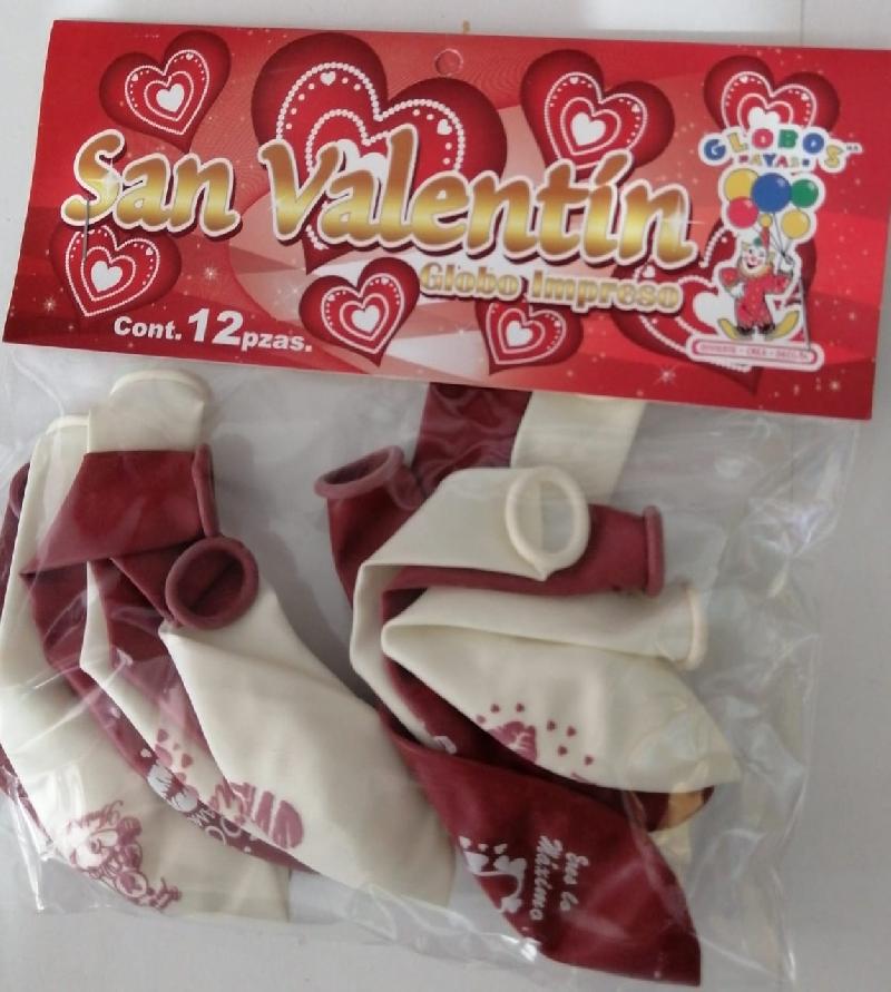 Kit Globo Latex San Valentin ( 12 Pzas)