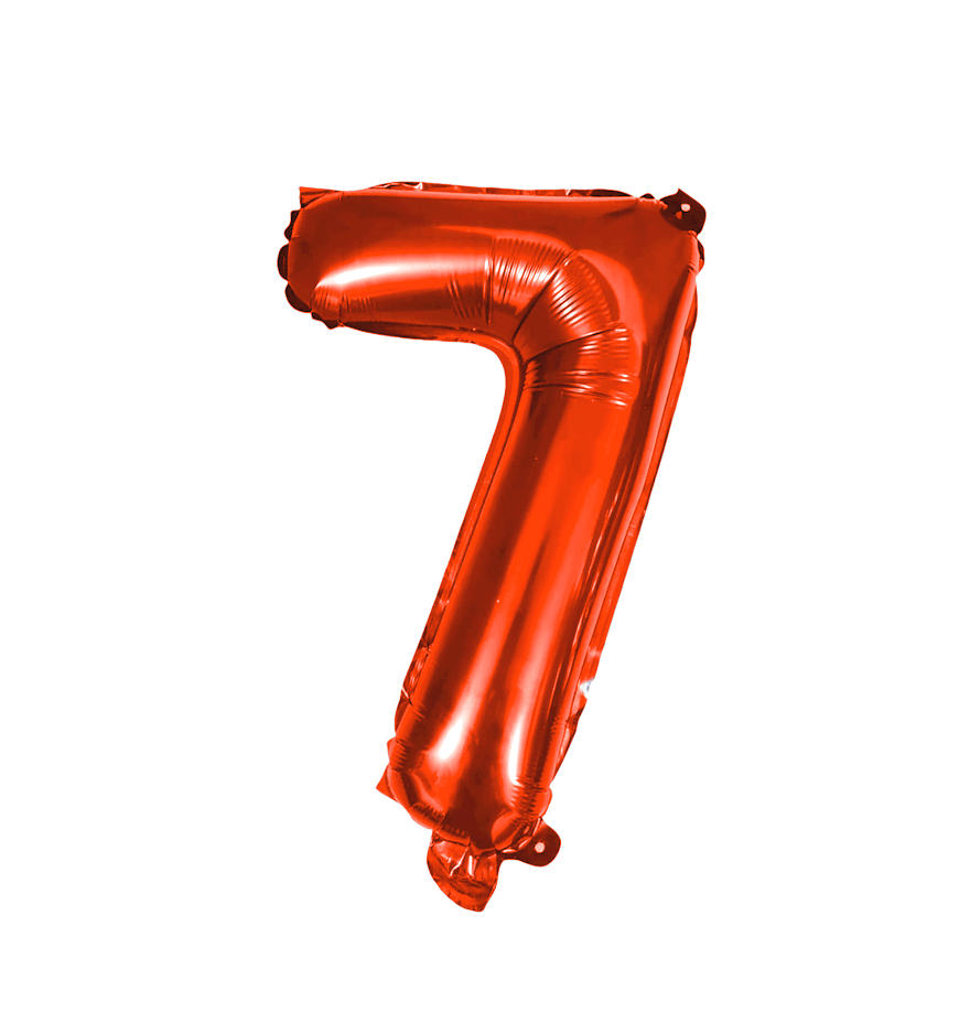NUMERO 7 ROJO