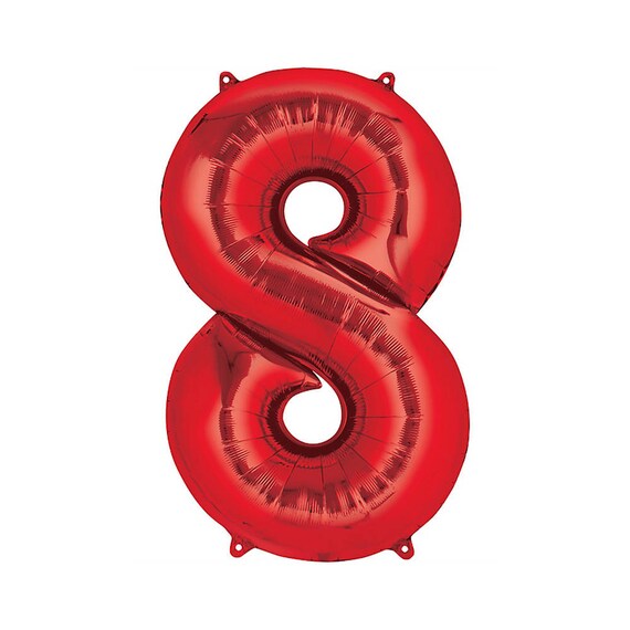 NUMERO 8 ROJO