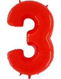 NUMERO 3 ROJO