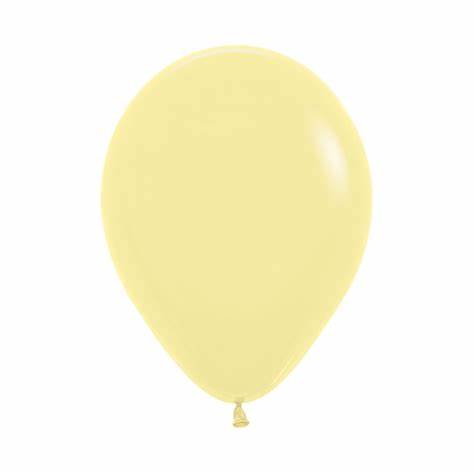 GLOBO PASTEL MATE AMARILLO 620 (50 PZAS)