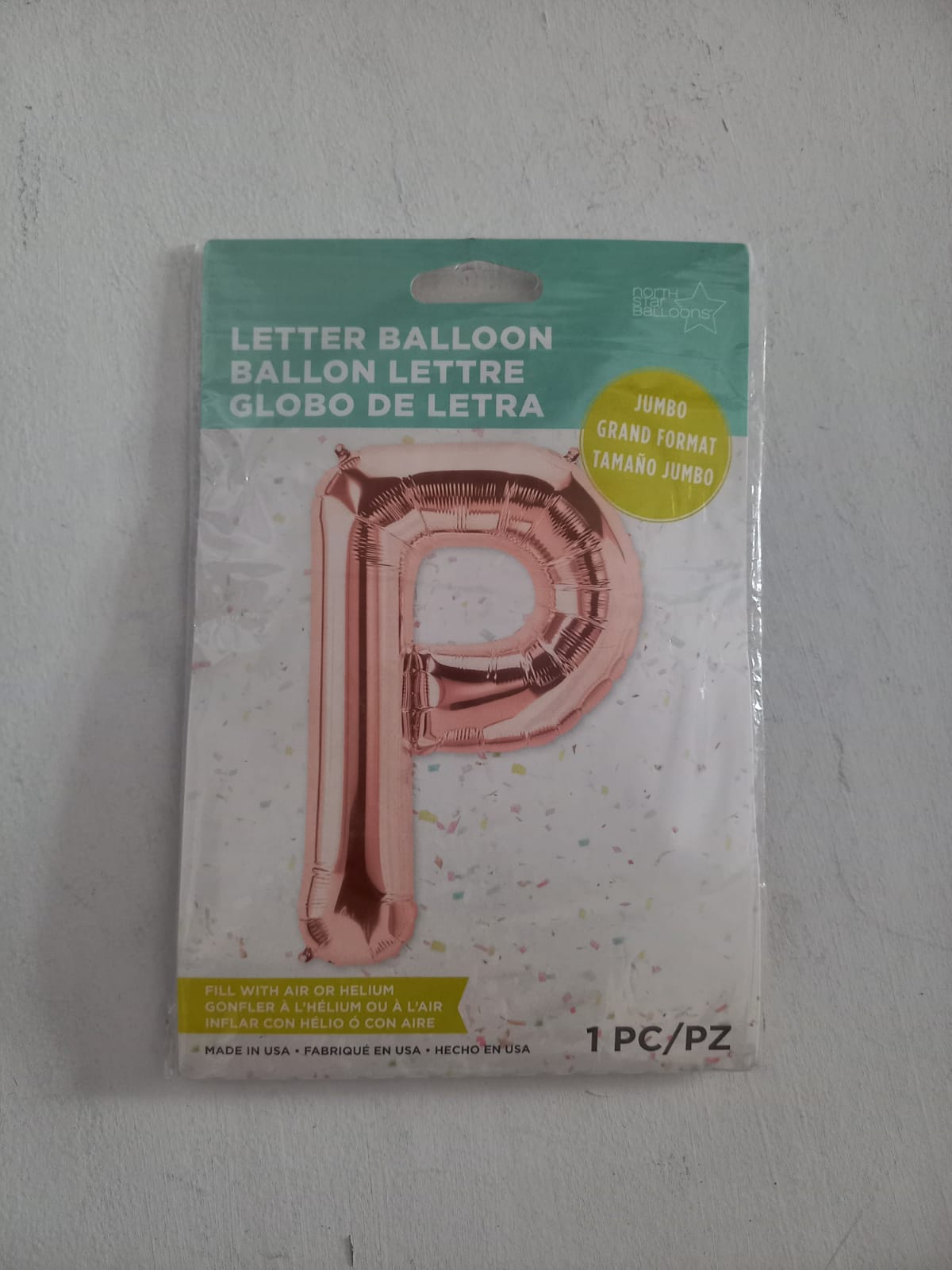 LETRA P ORO ROSA