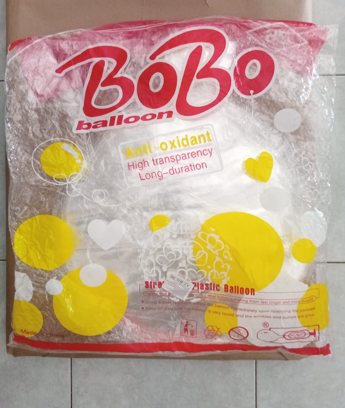 BURBUJA GENERICA  TRANSPARENTE BOBO