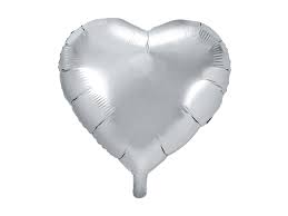 GLOBO DE 2.5" CORAZON PLATA 