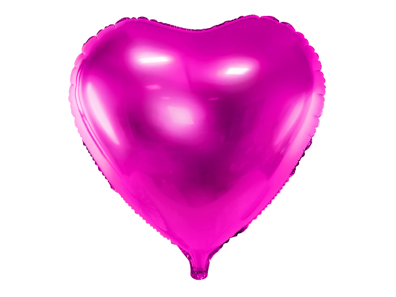 GLOBO DE 2.5 CORAZON ROSA FUSHIA